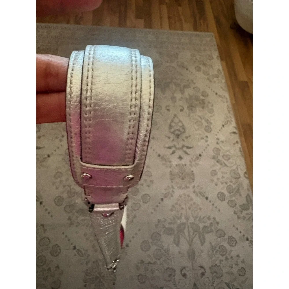Coach Y2K Multicolor Abstract Print Shoulder Bag Silver Leather Strap Vintage